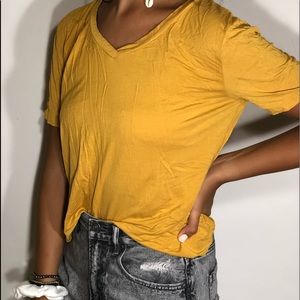 Women’s mustard yellow relaxed tee